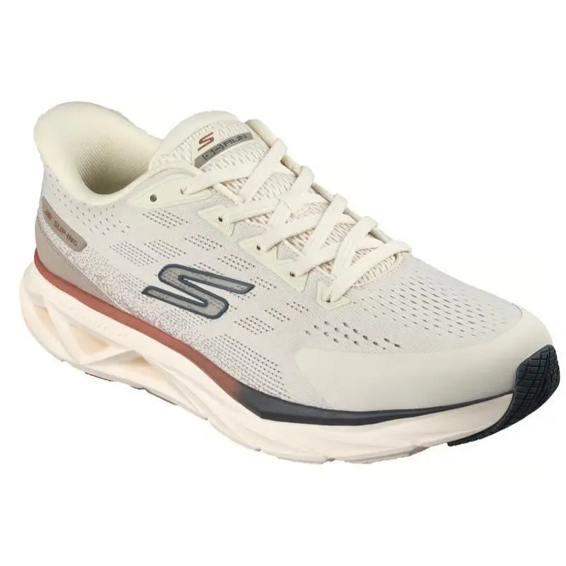 Mens Skechers Slip Ins Glide Step Vortex Natural Mesh Shoes