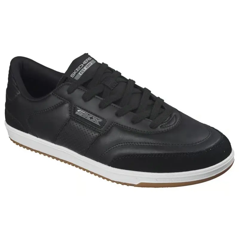 Mens Skechers Hotshot Diegoh Black White Leather Shoes