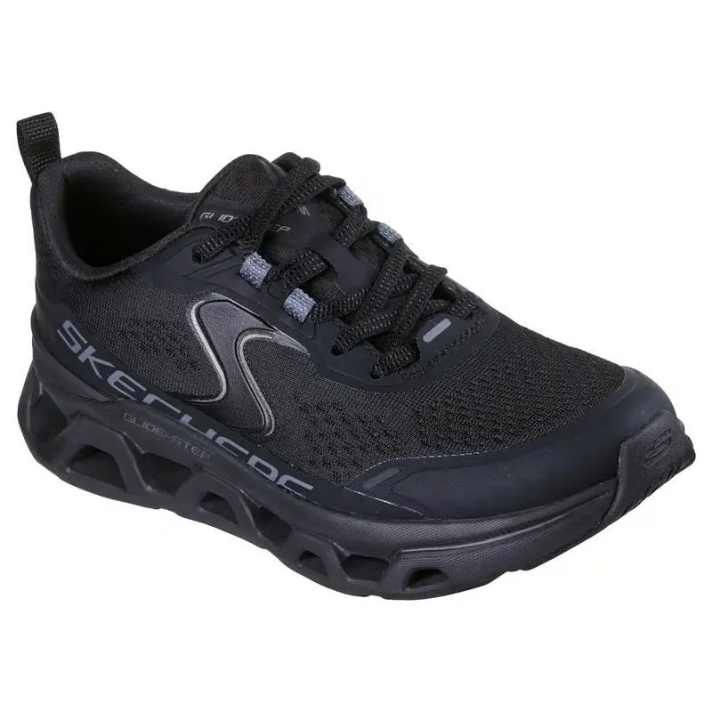 Womens Skechers Glide Step Altus Cool Motion Black Mesh Shoes