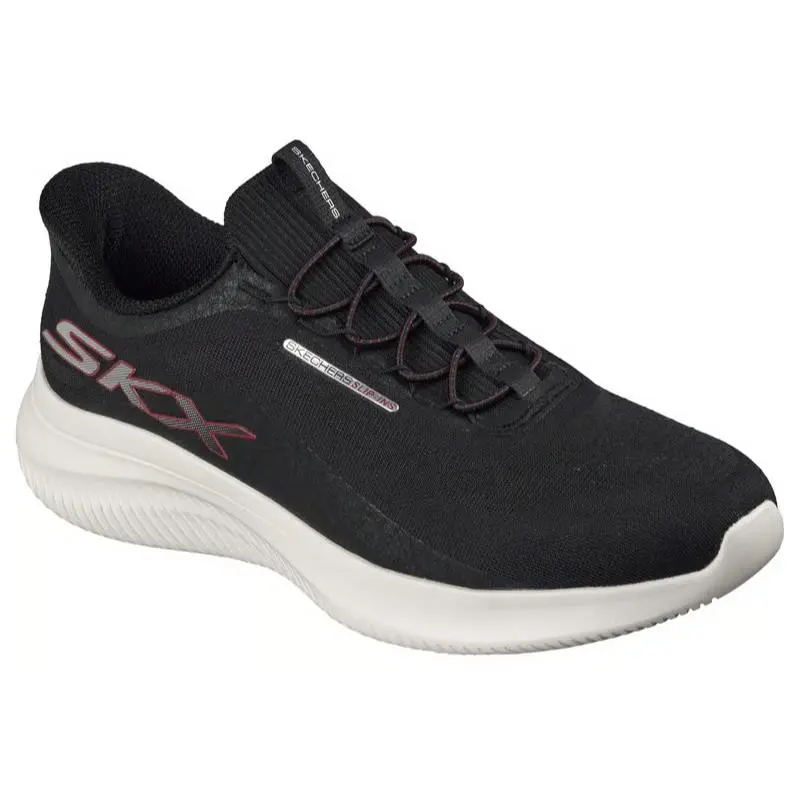 Mens Skechers Slip Ins Ultra Flex 4.0 Swooner Black Monomesh Shoes