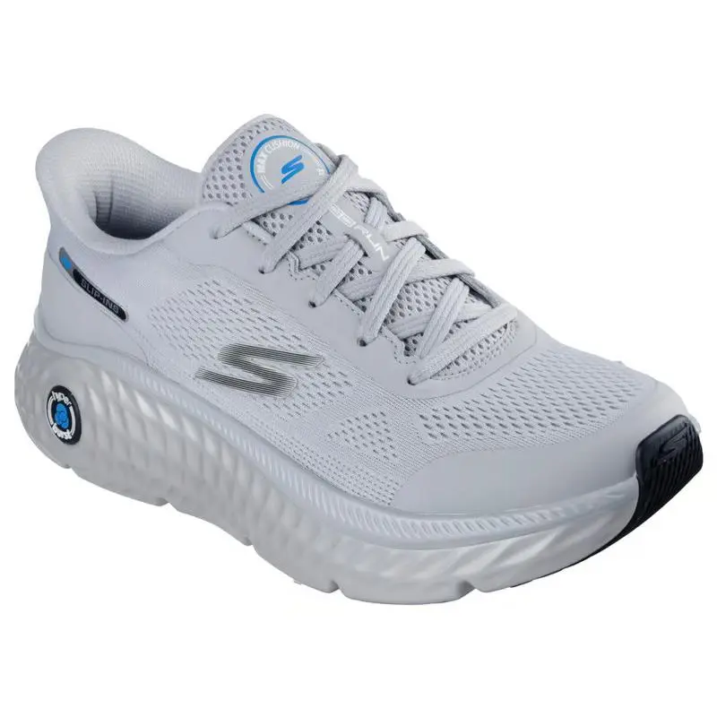 Mens Skechers Slip Ins Max Cushioning Hyper Craze 2.0 Gray Mesh Shoes