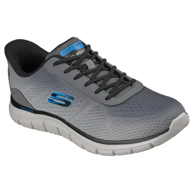 Mens Skechers Slip Ins Track Revno Charcoal Mesh Shoes
