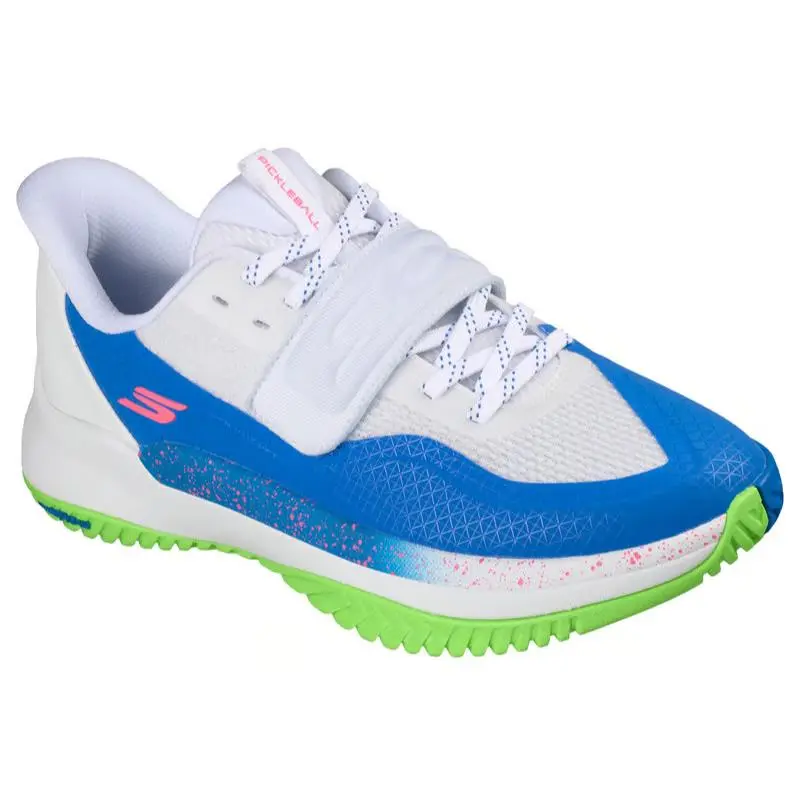 Mens Skechers Slip Ins Relaxed Fit Viper Court Elite 2.0 White Blue Mesh