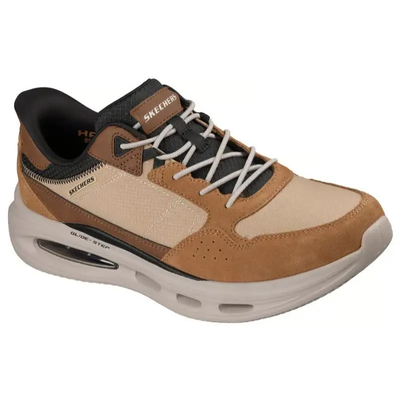 Mens Skechers Slip Ins Relaxed Fit Sloan Remming Tan Brown Suede Shoes