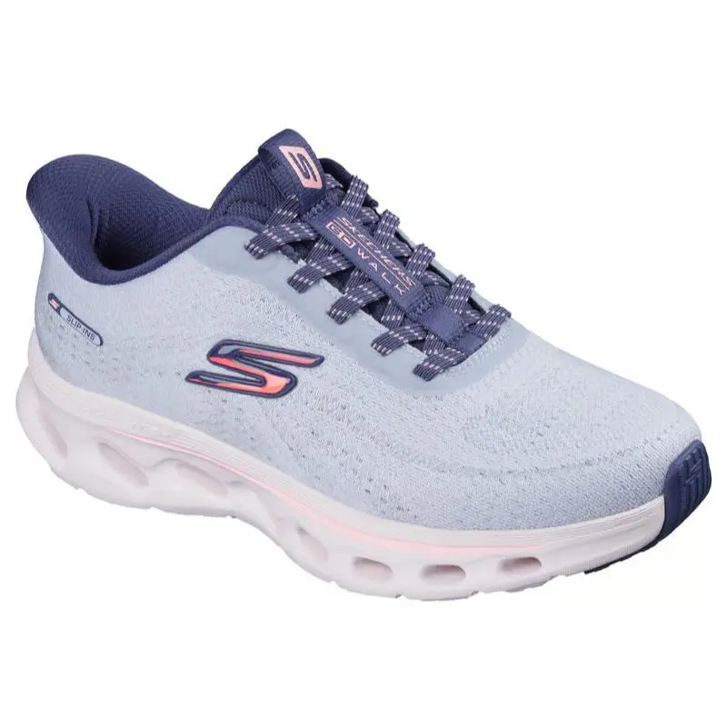 Womens Skechers Slip Ins GO Walk Glide Step 2.0 Maria Blue Pink Monomesh