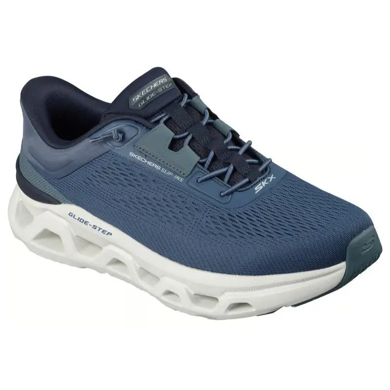 Mens Skechers Slip Ins Glide Step Altus Korvus Navy Mesh Shoes