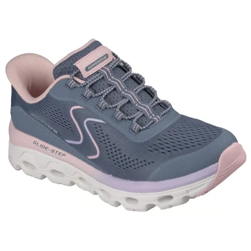 Womens Skechers Slip Ins Glide Step Sole Slate Pink Mesh Shoes