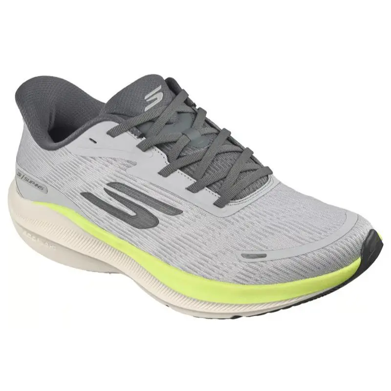 Mens Skechers Slip Ins Aero Pulse Gray Lime Mesh Shoes