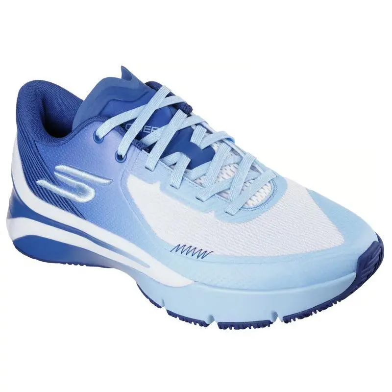 Mens Skechers Skx Full Court Press Light Blue Navy Mesh Shoes