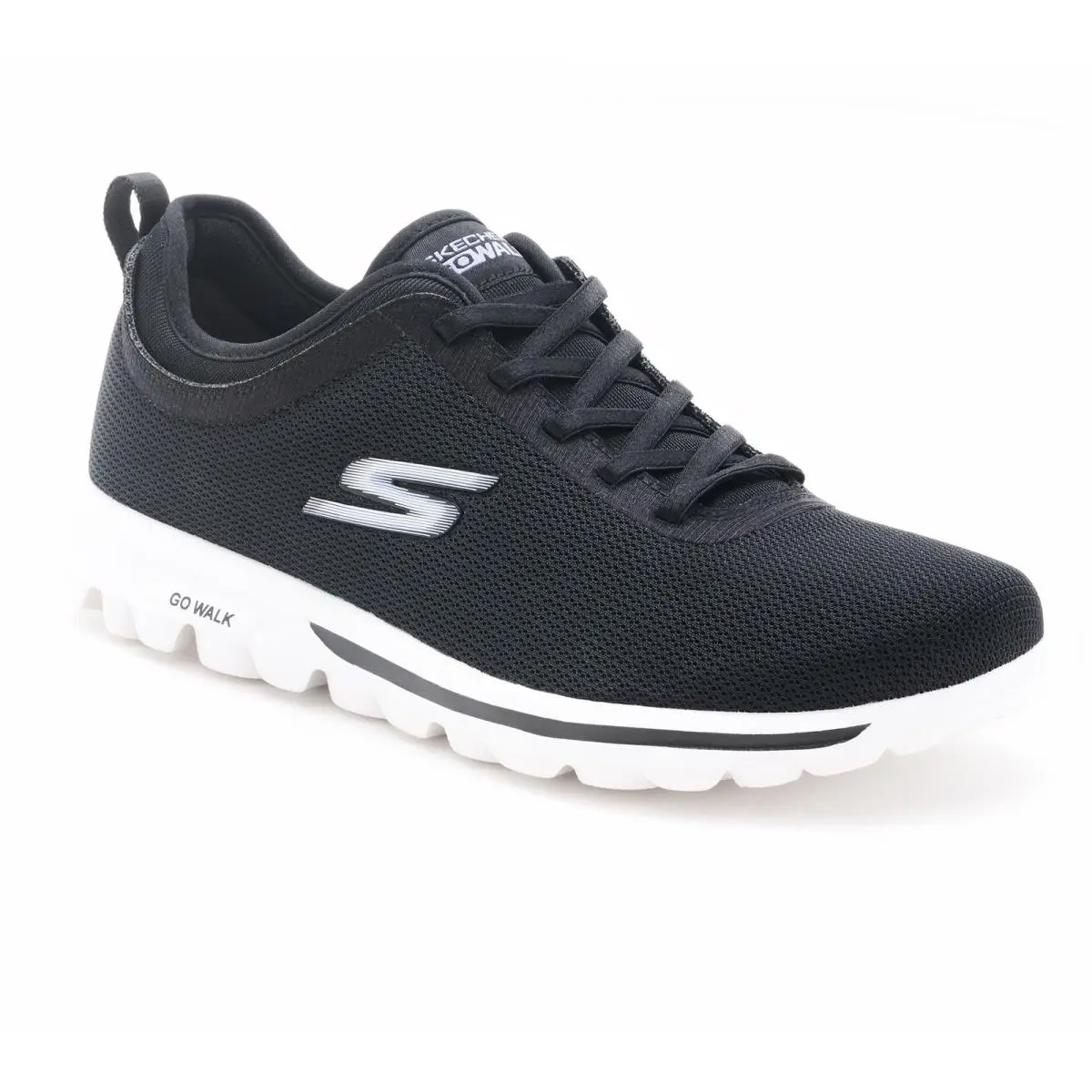 Skechers GO Walk Travel Fixed Lace Shoes Cynthia Black 8/W