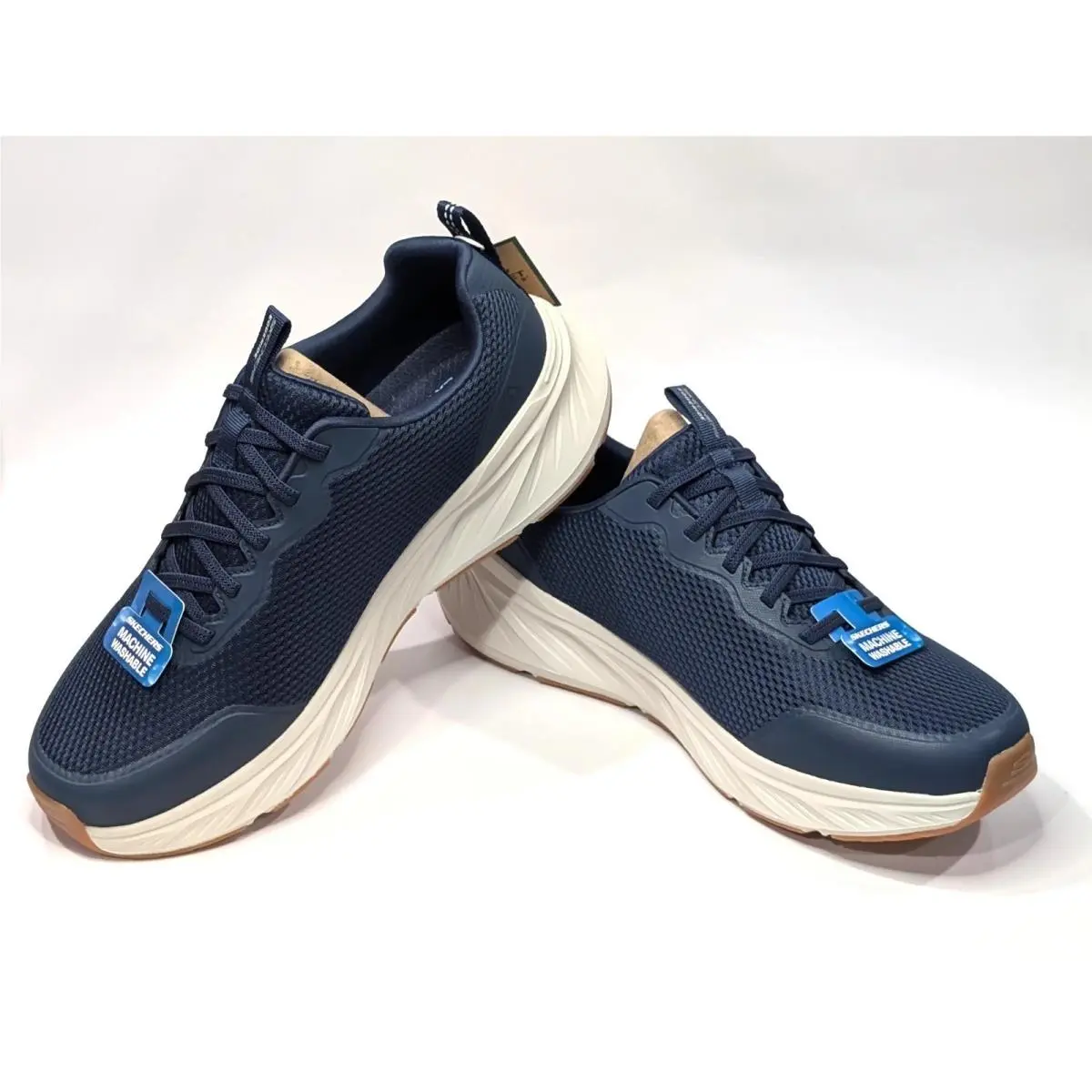 Skechers Edgeride Rekze Sneakers Navy/white Extra Wide Slip On Shoe Men’s 12