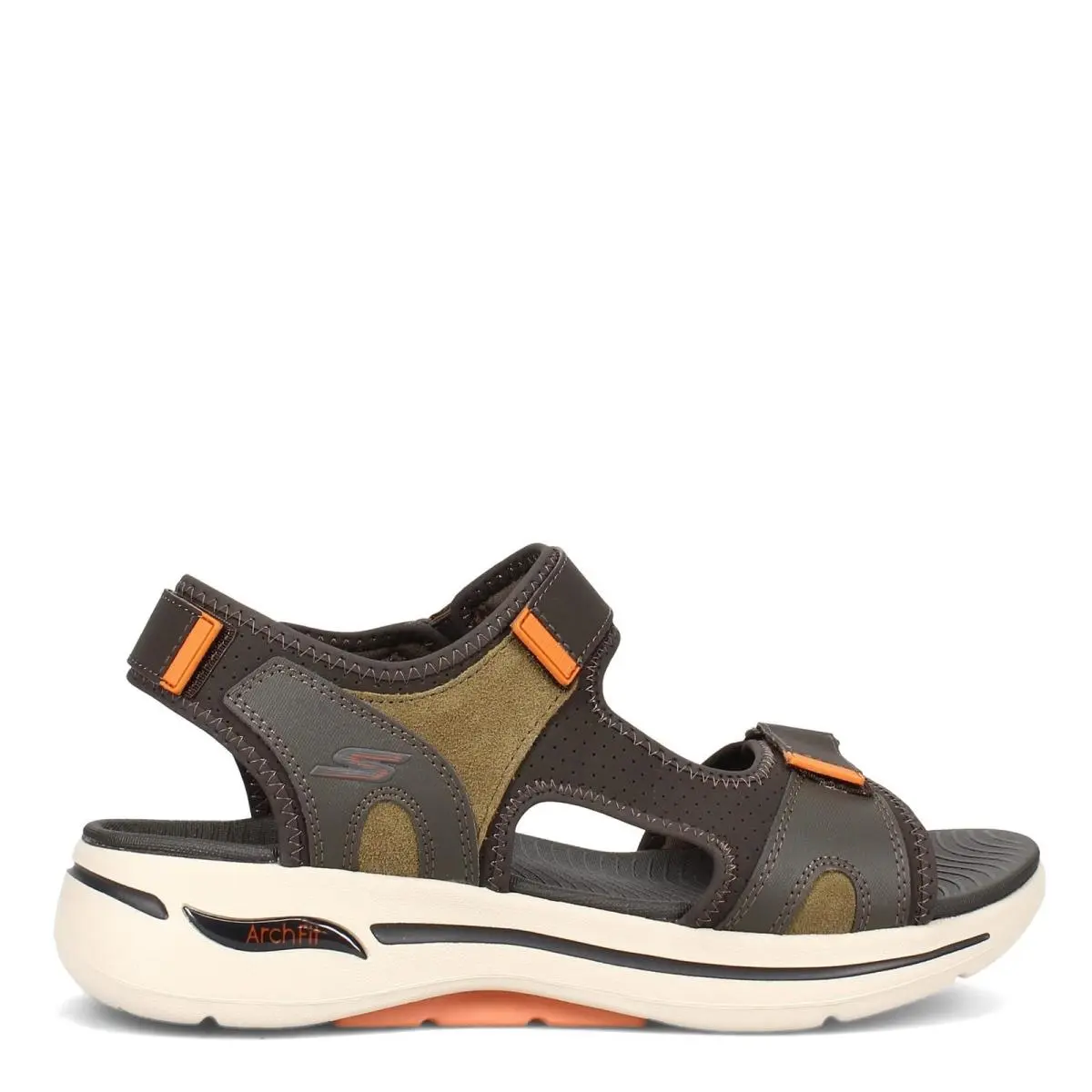 Skechers shoes - Go Walk Arch Fit Sandal- Mission - Olive Green / Orange (UPC: 194880290184) 0