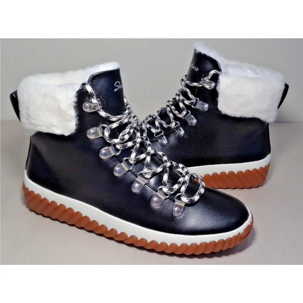 Skechers Size 10 M Jagged Pond NO Regrets Black Boots Women`s Shoes