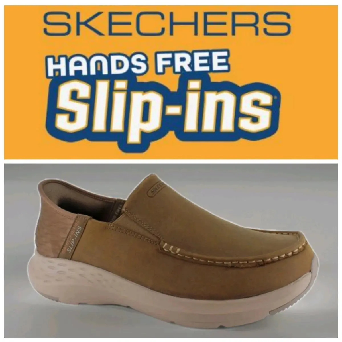 Men`s SZ 11 Skechers Relax Fit Hands Free Slip-ins Parson Oswin 204866/DSRT