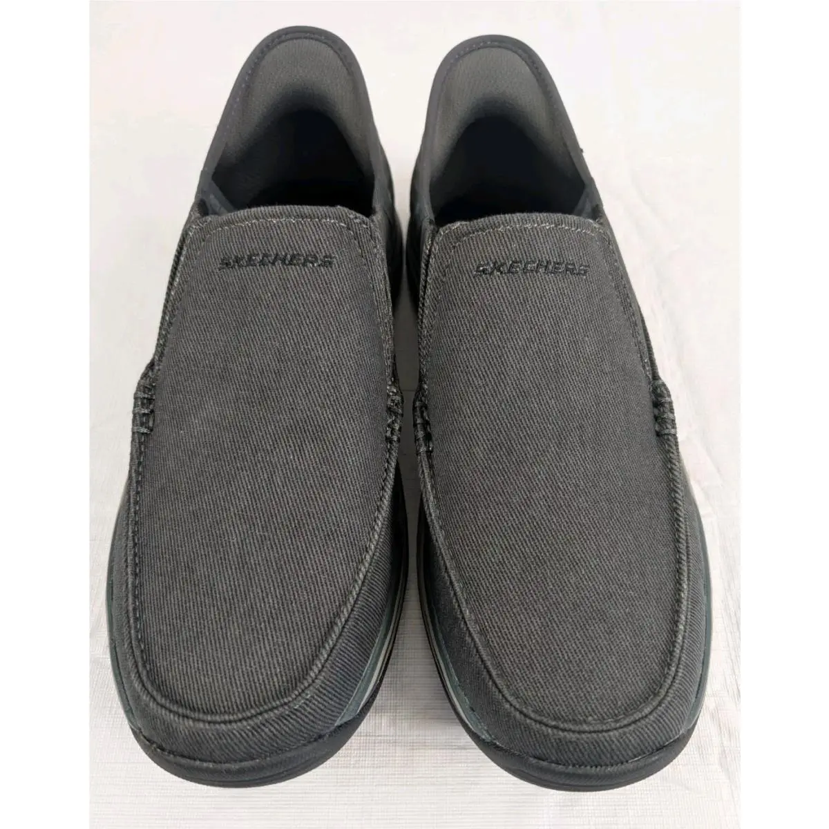 Skechers Slip Ins Black Cayson Relaxed Fit Air Cooled Memory Fit Mens Sz 8.5
