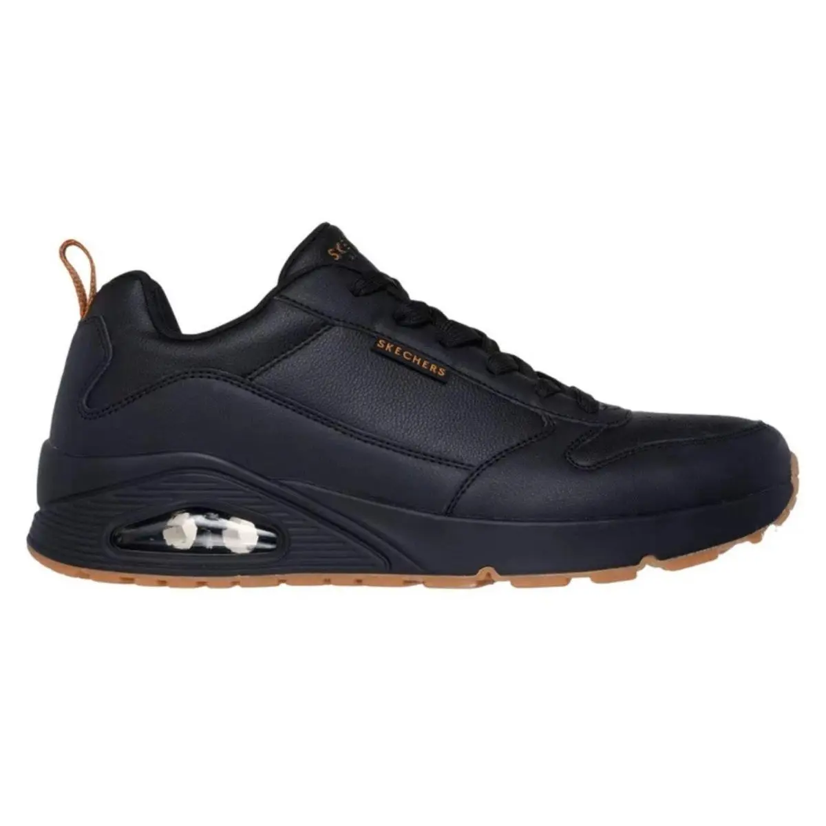Skechers Men`s 183012 Uno Alder Black Gum Casual Shoes Size 13