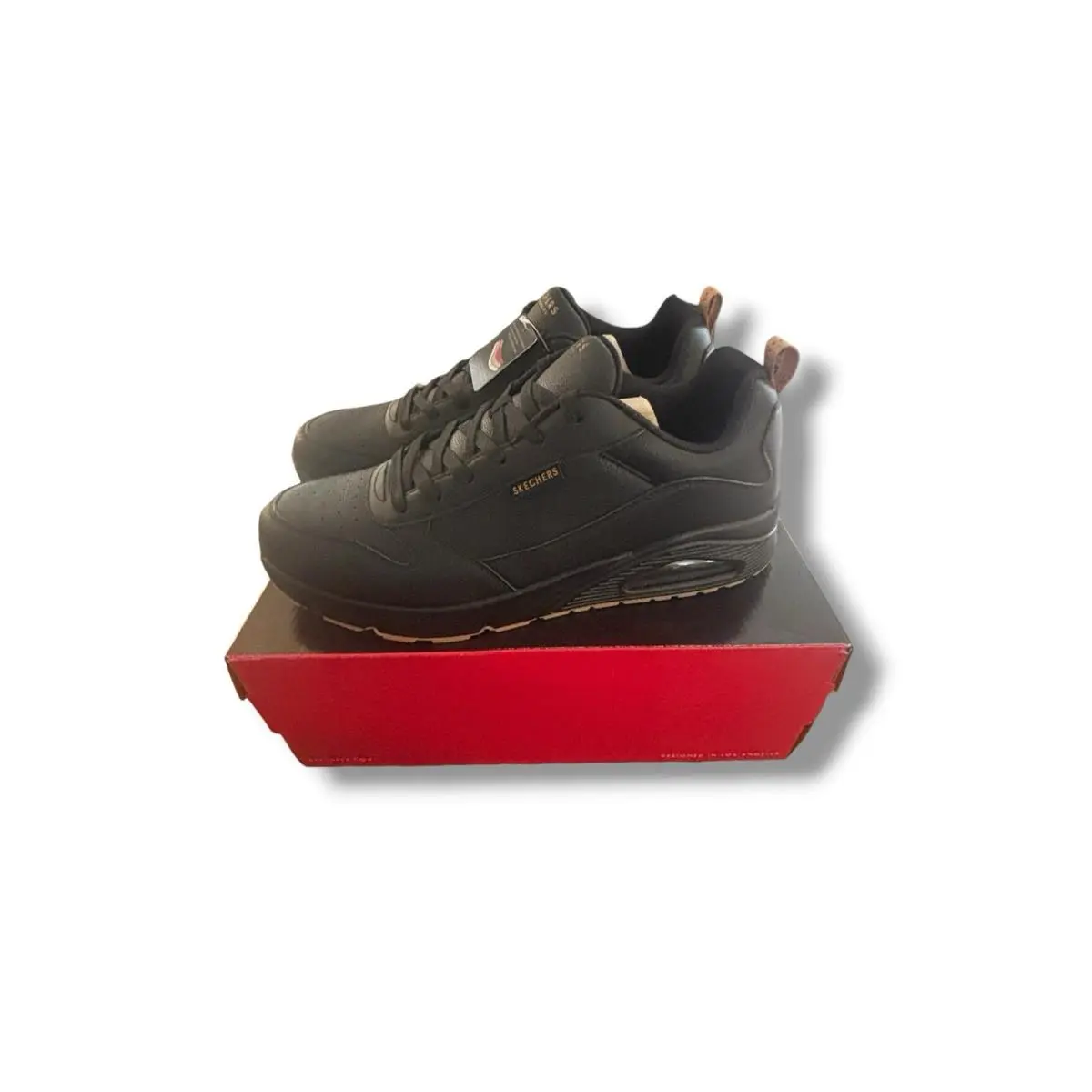 Skechers shoes - Uno - Alder - Uno Alder - 183012-B - Black / Gum, Exterior: Black 4