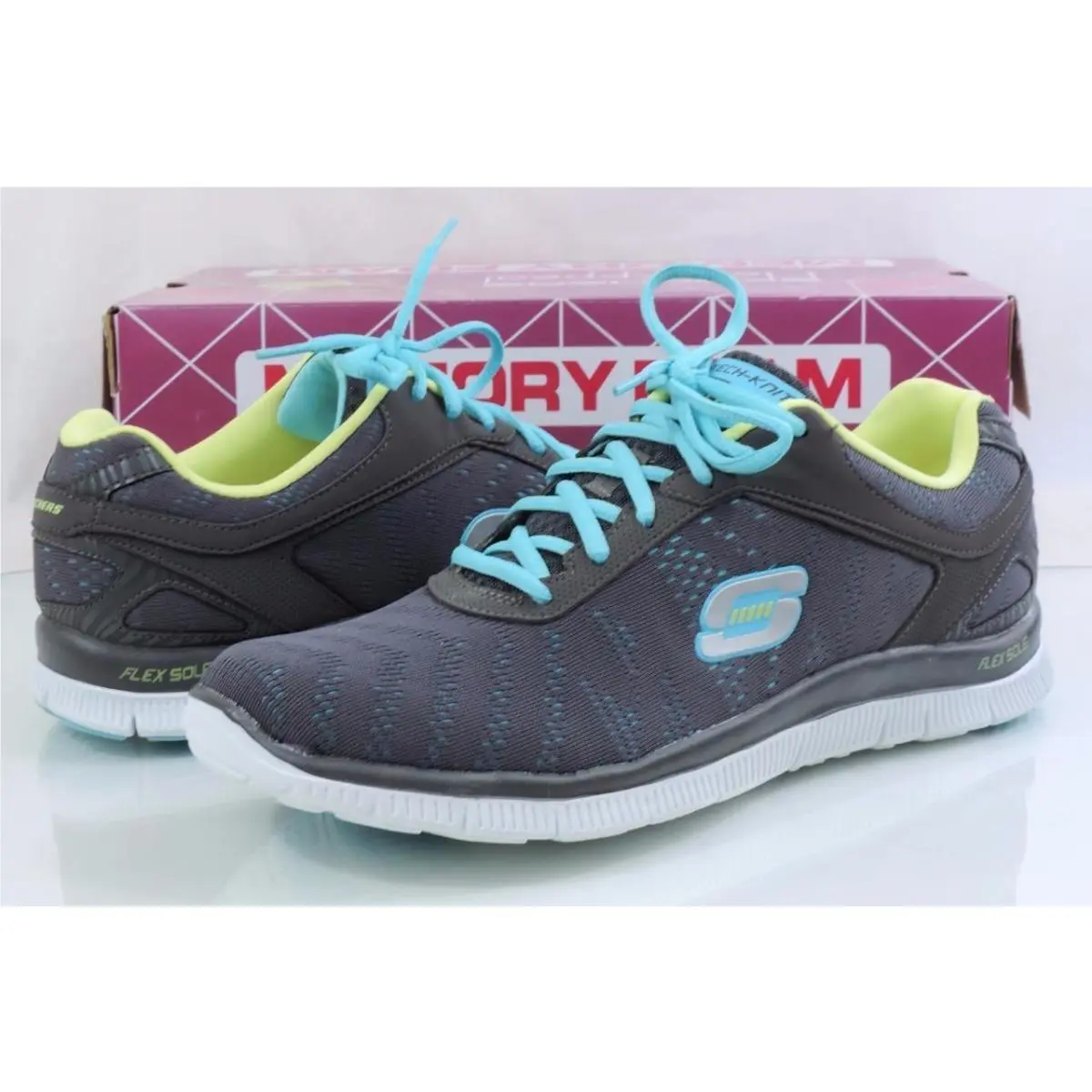 Skechers shoes - Skechers Flex Appeal First Glance Memory Foam - Gray (UPC: 888222285784) 1