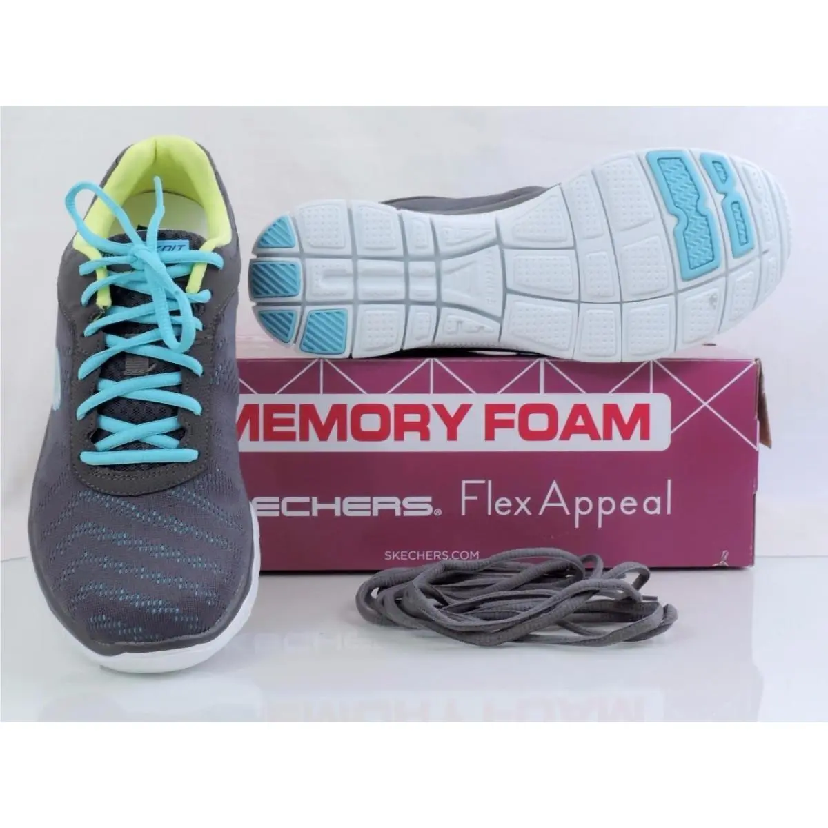 Skechers shoes - Skechers Flex Appeal First Glance Memory Foam - Gray (UPC: 888222285784) 5