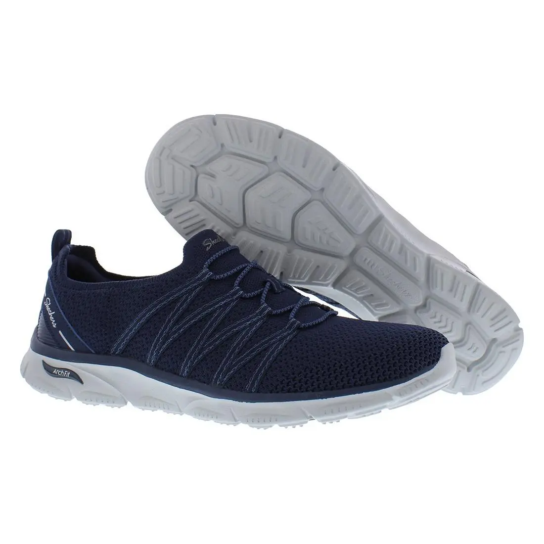 Skechers Arch Fit Sunny Creative Pass Slip On Womens Shoes Size 9.5 Color: Navy