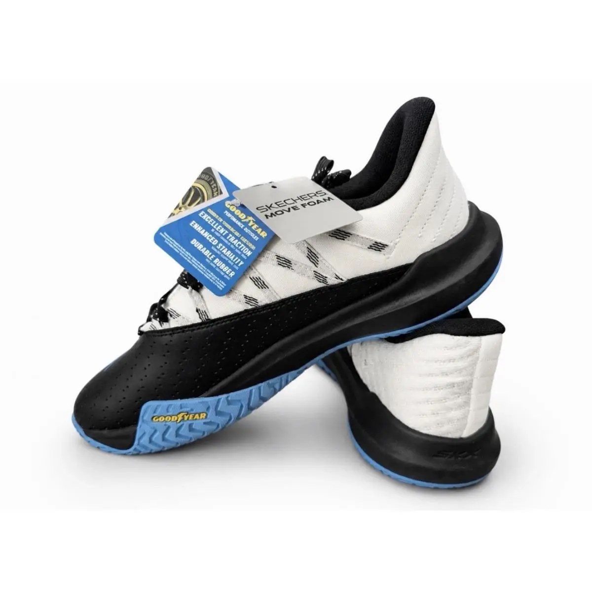 Skechers Viper Court Rally Size 9.5 US White Black Blue