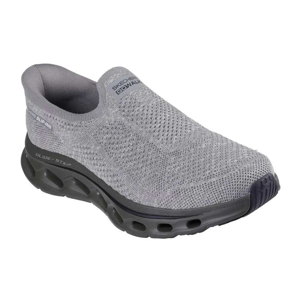 Mens Shoes Skechers 10 M Gray Go Walk Slip Ins 2.0 Caleb Hands Free Step Lnib