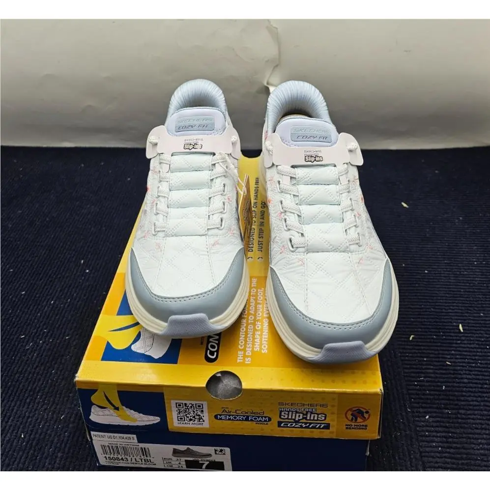 Skechers 150843 Cozy Fit Contour Foam Gentle Bloom Hands Free Slip-ins Size 7