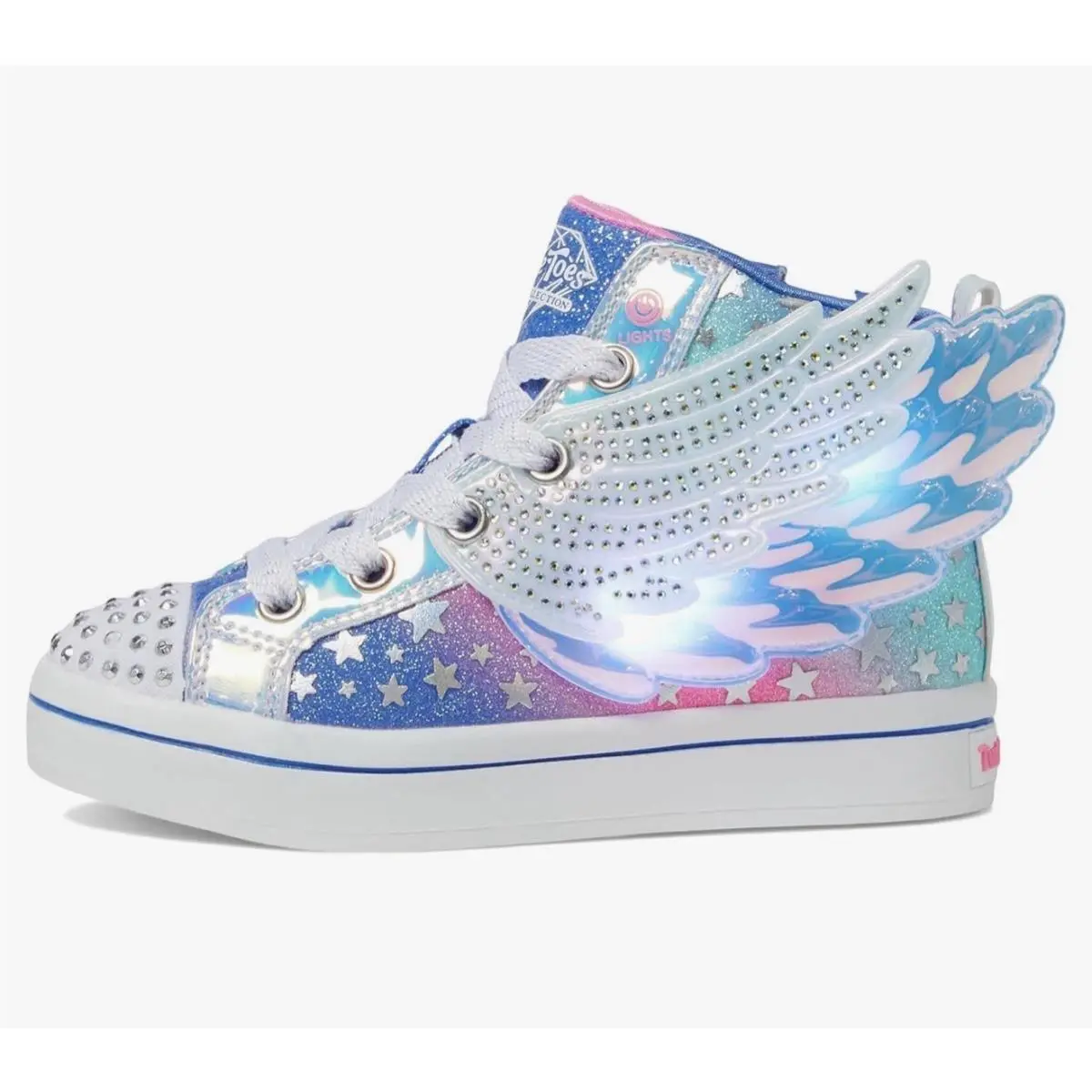 Skechers Little Girls Twinkle Toes Dreamy Wings 314392L Light Up Sneakers Size 3