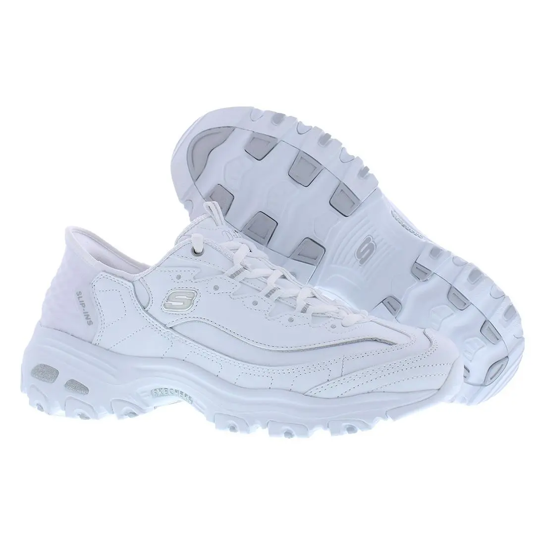 Skechers D`lites Scene Slip On Leather Womens Shoes Size 10 Color: