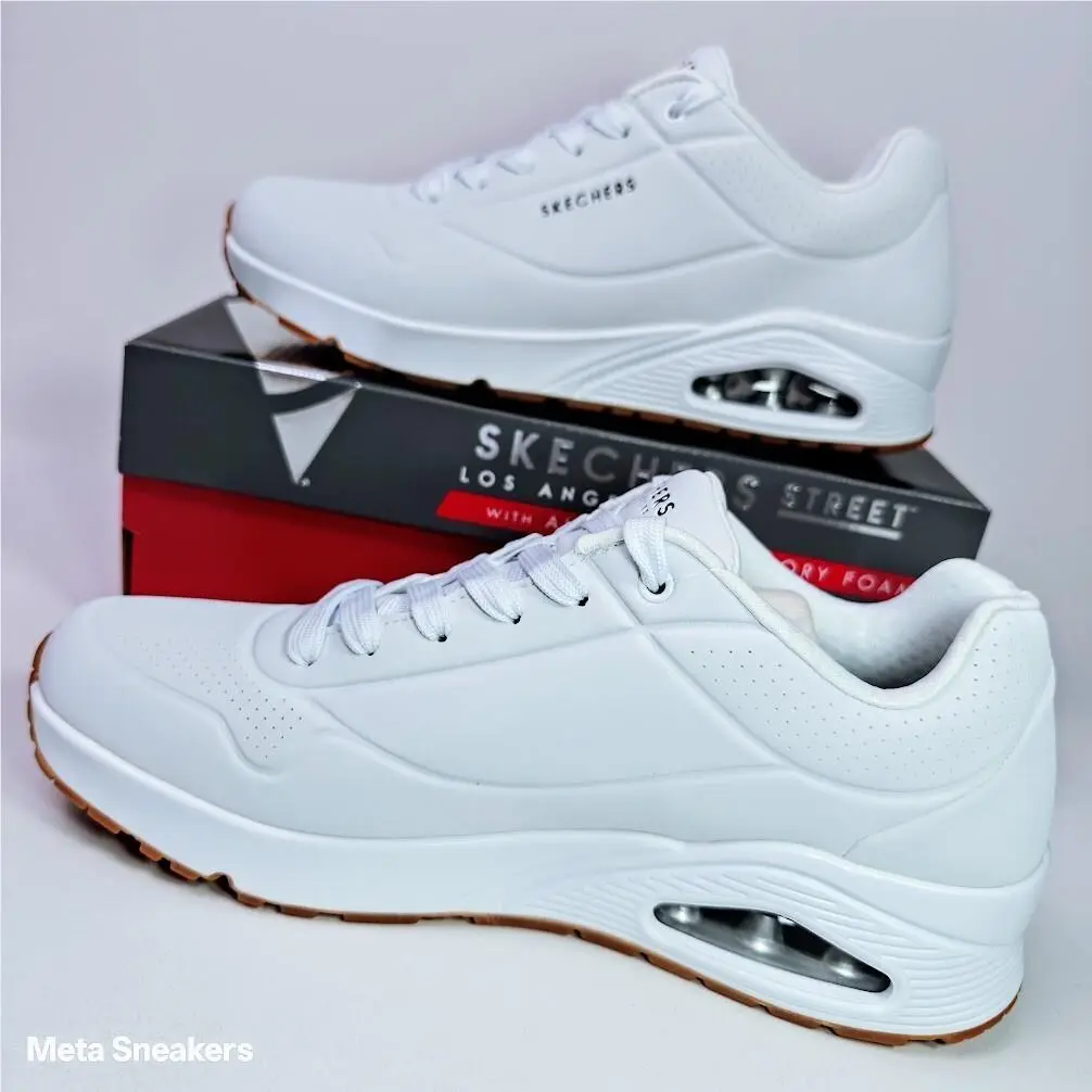 Skechers shoes - Skechers Uno Stand On Air - 52458 - White 8