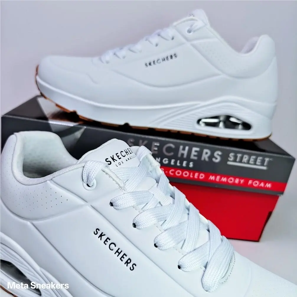 Skechers shoes - Skechers Uno Stand On Air - 52458 - White 9