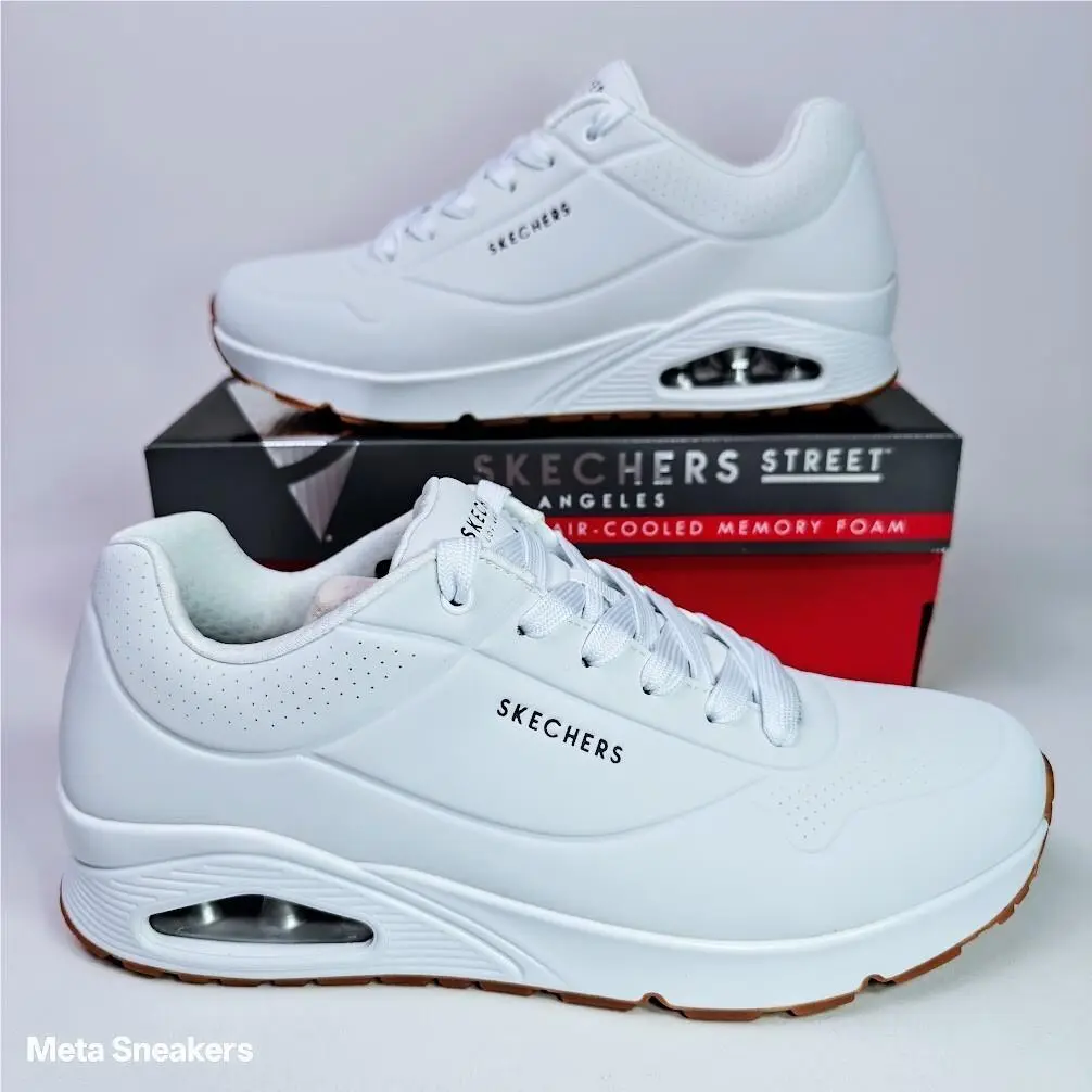 Skechers shoes - Skechers Uno Stand On Air - 52458 - White 6