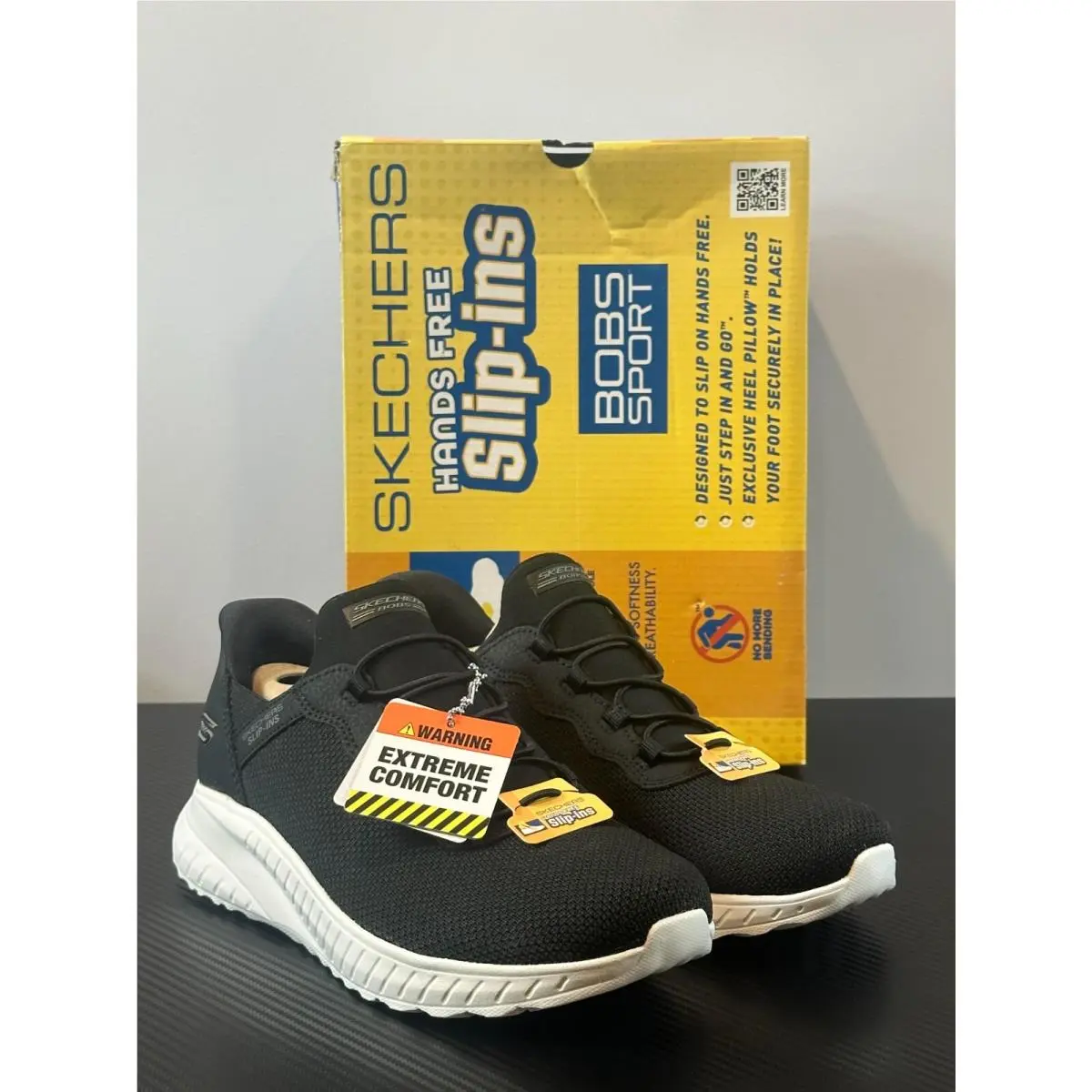 Skechers Womens US8.5 Bobs Squad Chaos Daily Inspiration Black Shoes 117500/BLK
