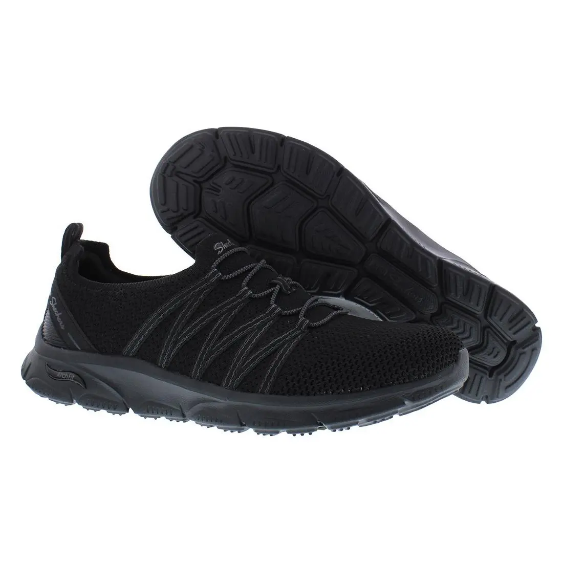 Skechers Arch Fit Sunny Creative Pass Slip On Womens Shoes Size 9 Color: Black