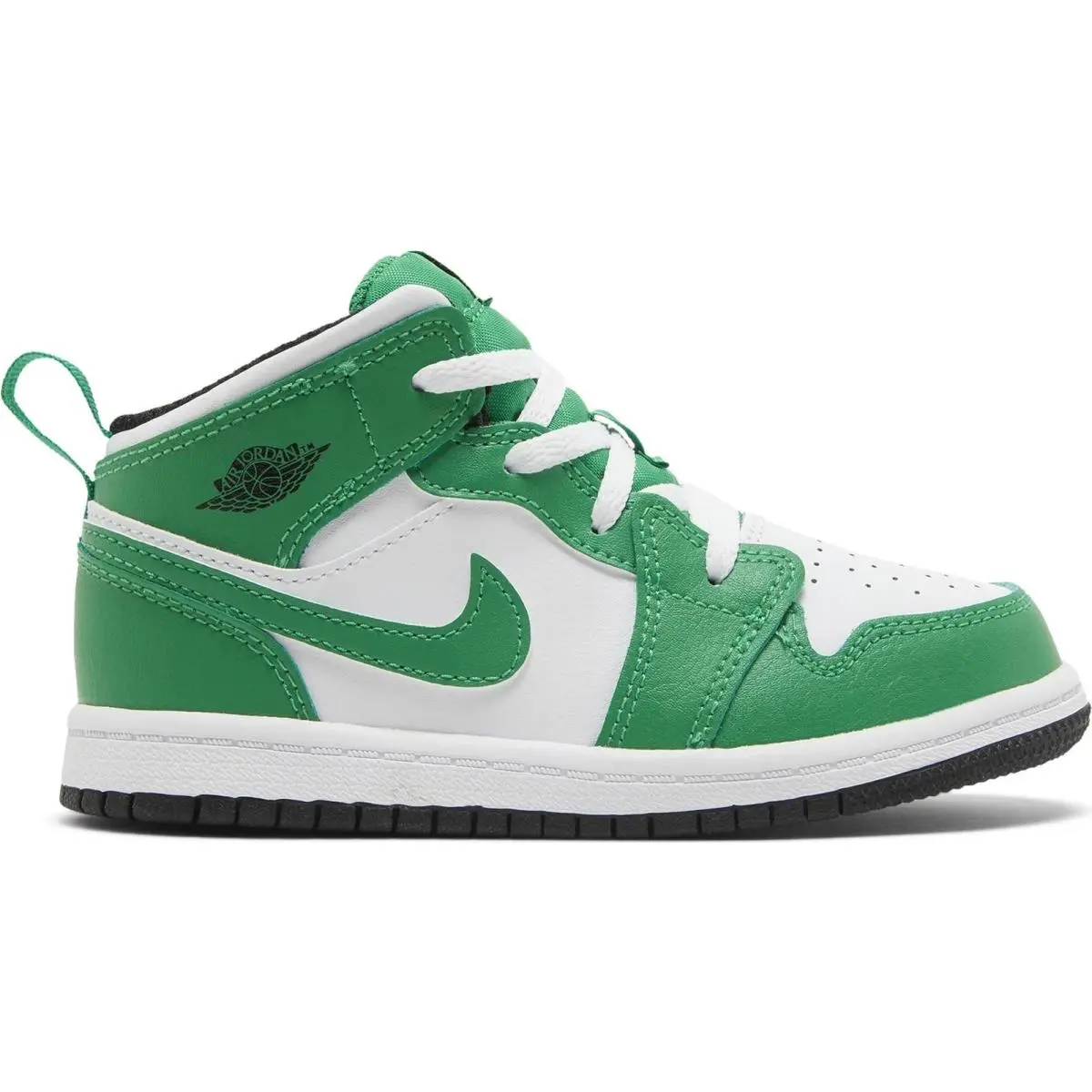 DQ8425-301 Toddlers Air Jordan Retro 1 Mid `lucky Green` TD