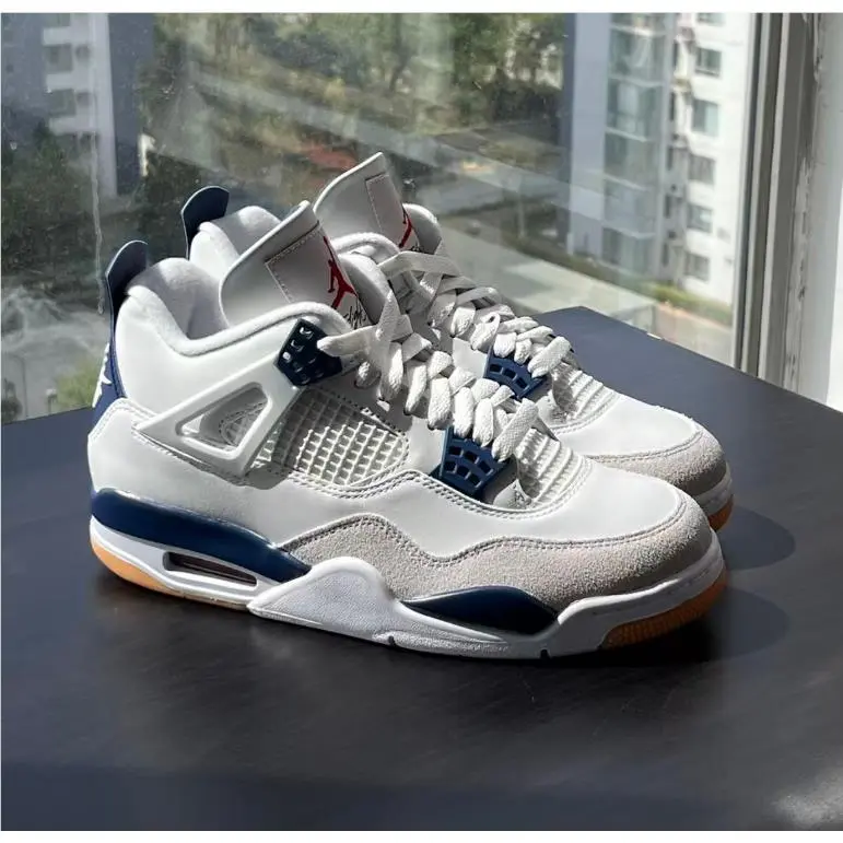 DR5415-100 Nike Air Jordan 4 Navy Blue Retro Basketball Shoes US Size 7-12