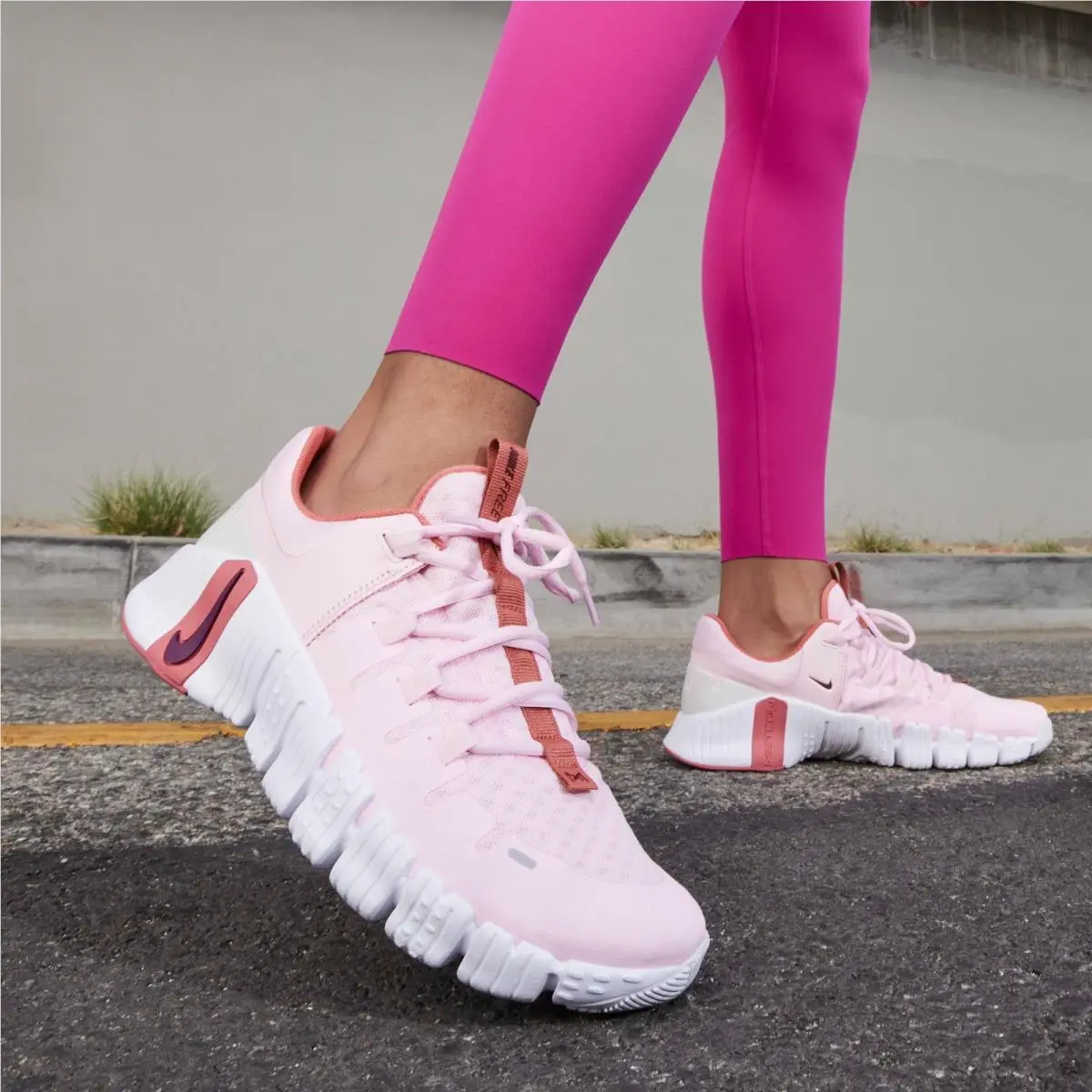 Nike shoes - Nike Free Metcon 5 - Free Metcon - DV3950-603 - Pink Foam/Adobe/Platinum Tint/Dark Team Red 9