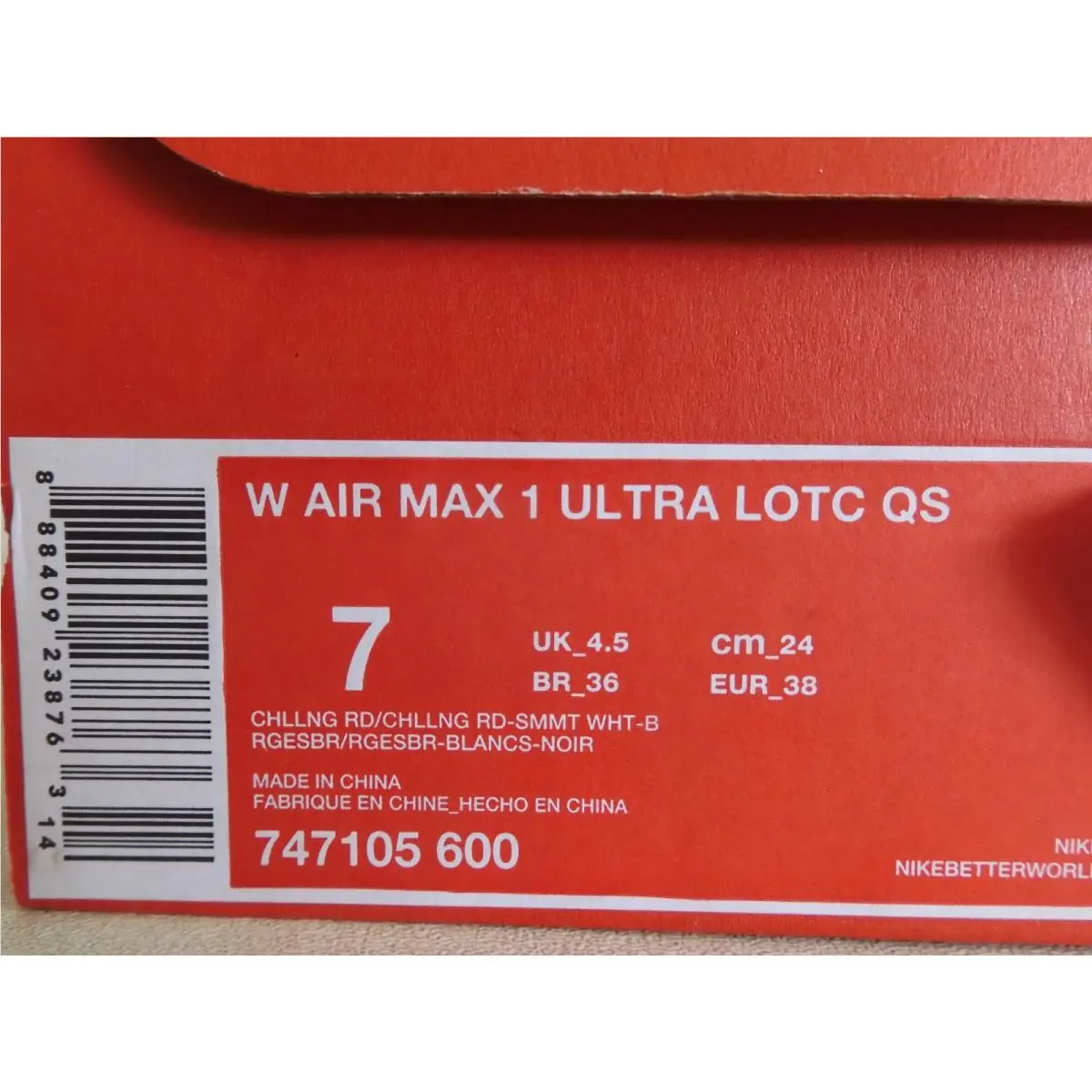 Nike shoes - Nike Air Max 1 - Air Max - 747105-600 - Red 25