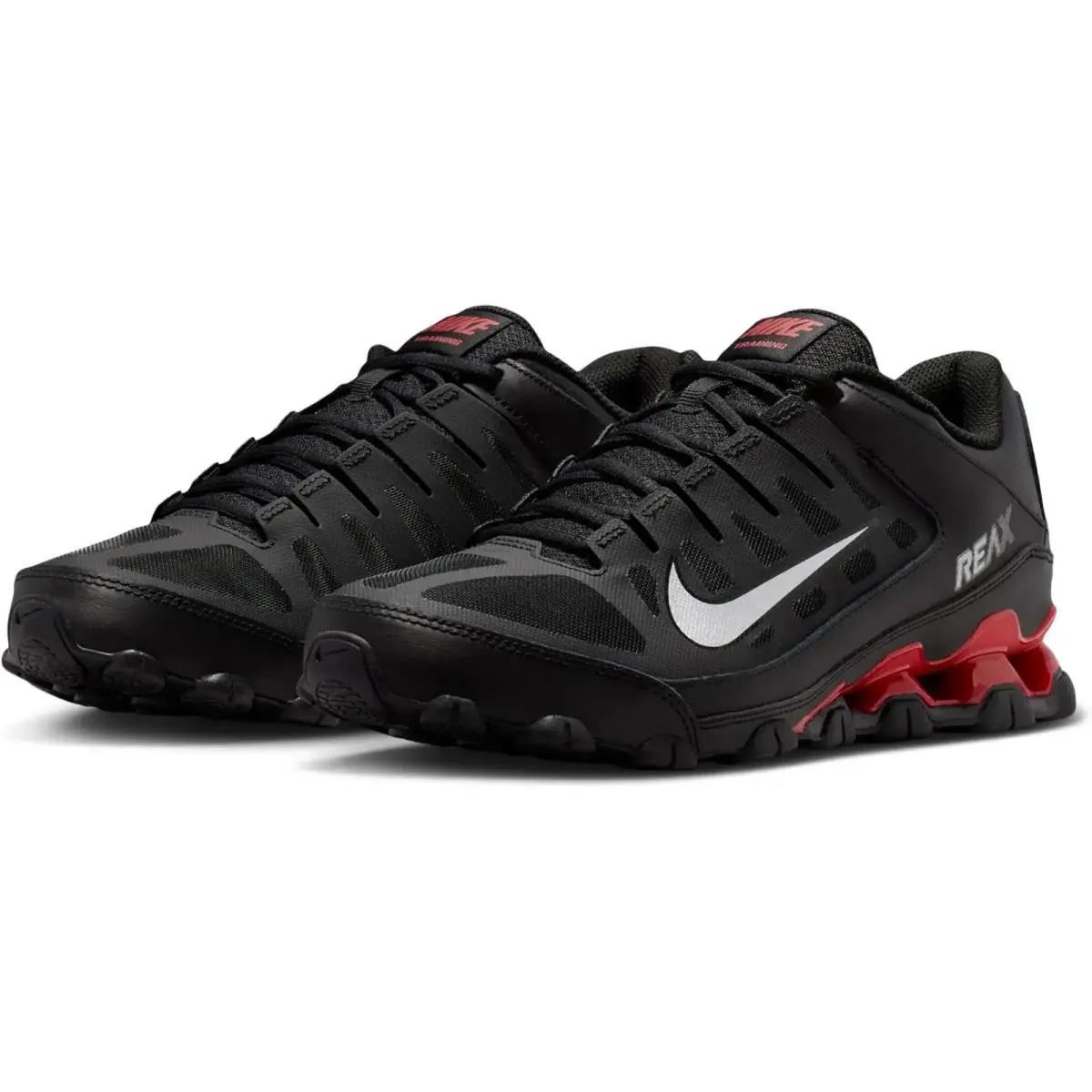 Nike Men`s Reax 8 TR Mesh Black Red 621716-039 Cross Training Athletic Shoes
