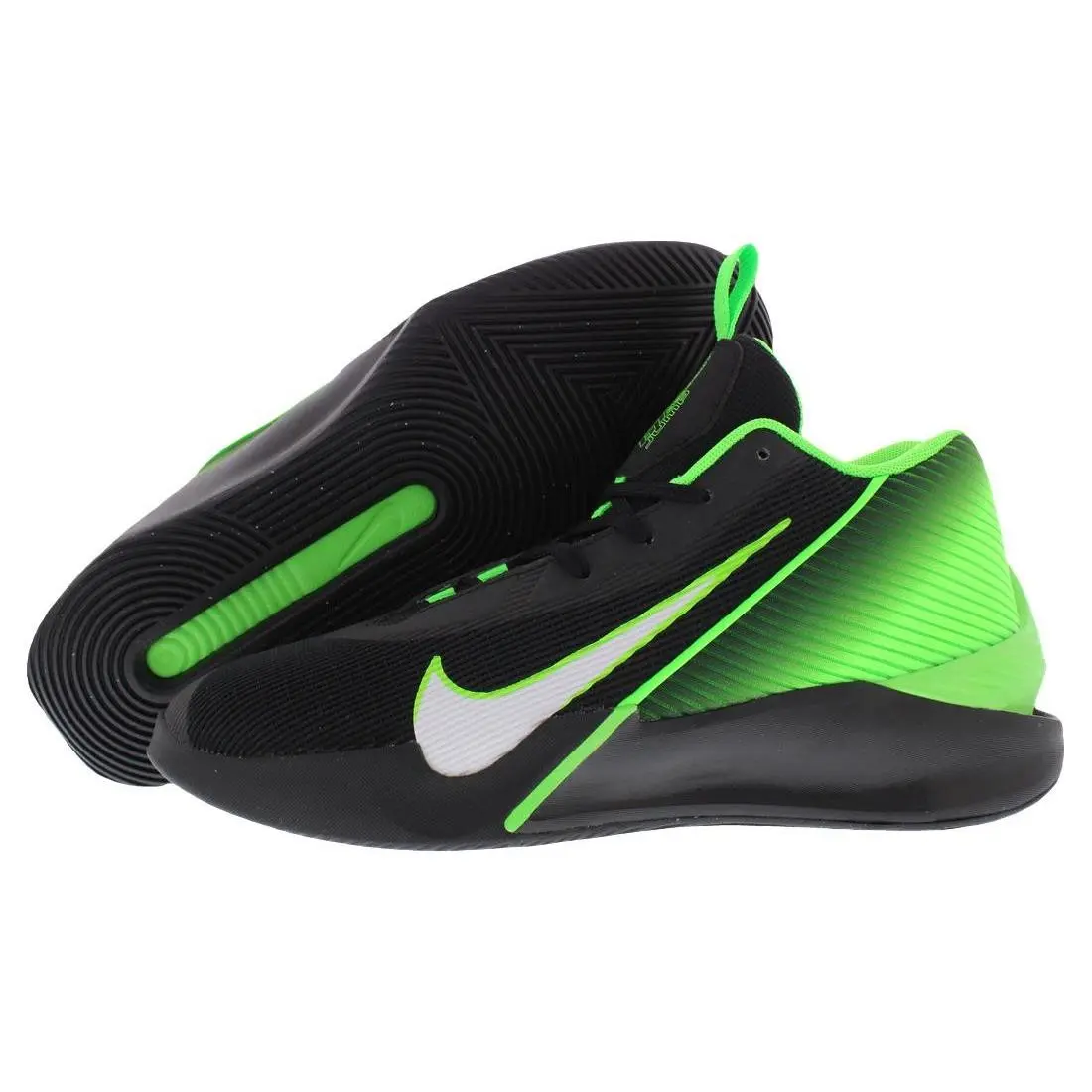 Nike shoes - Black/White/Green Strike, Main: Black 2