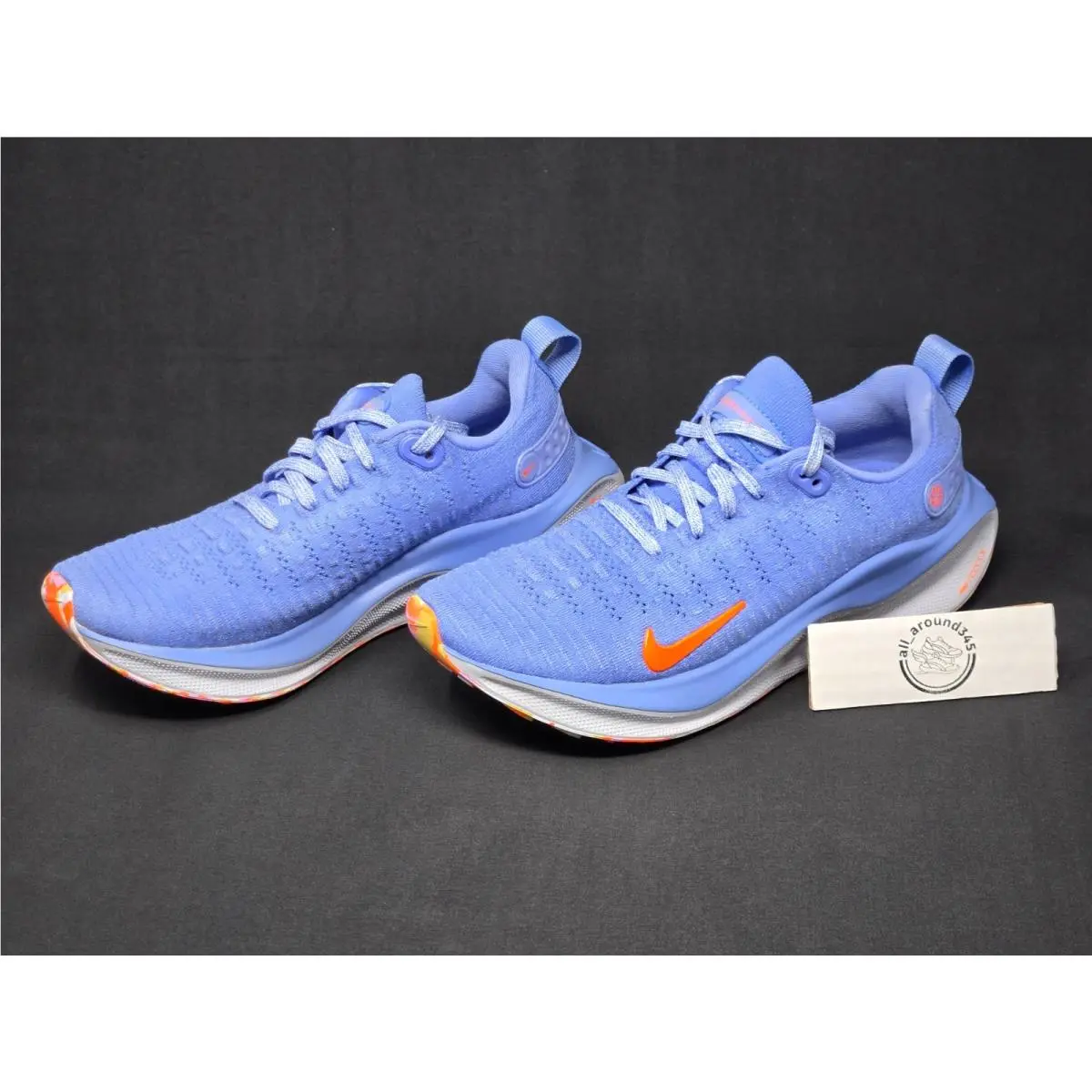 Nike Reactx Infinity Run 4 Womens Size 7 Shoes Blue White Orange DR2670-403 Nby