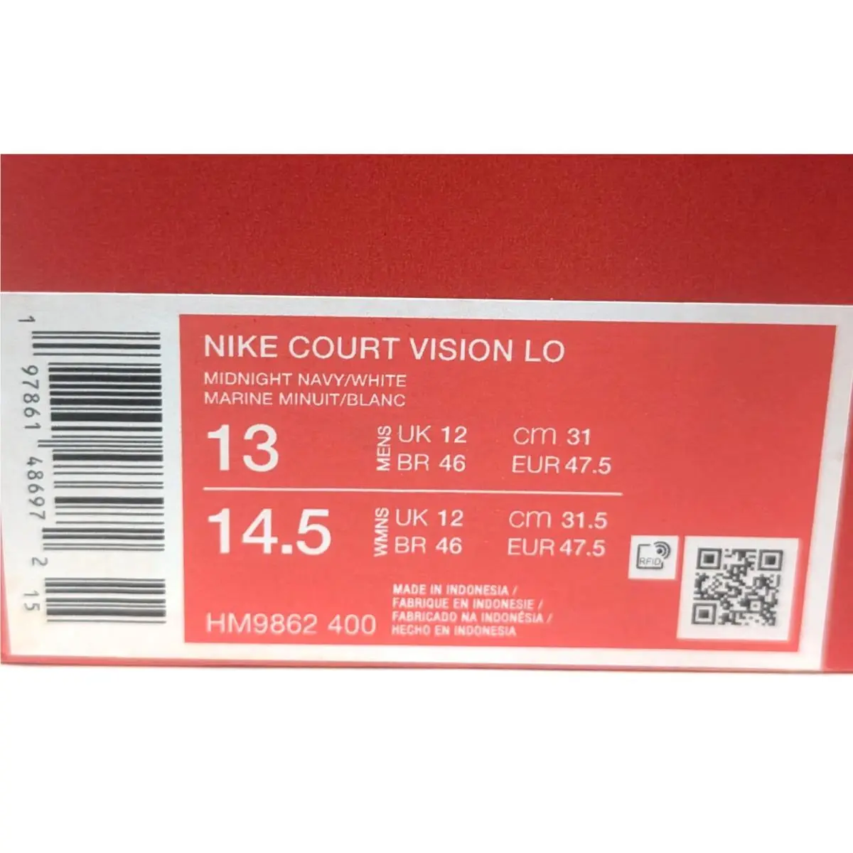 Nike shoes - Nike Court Vision Low - Court Vision Low - HM9862-400 - Navy 9