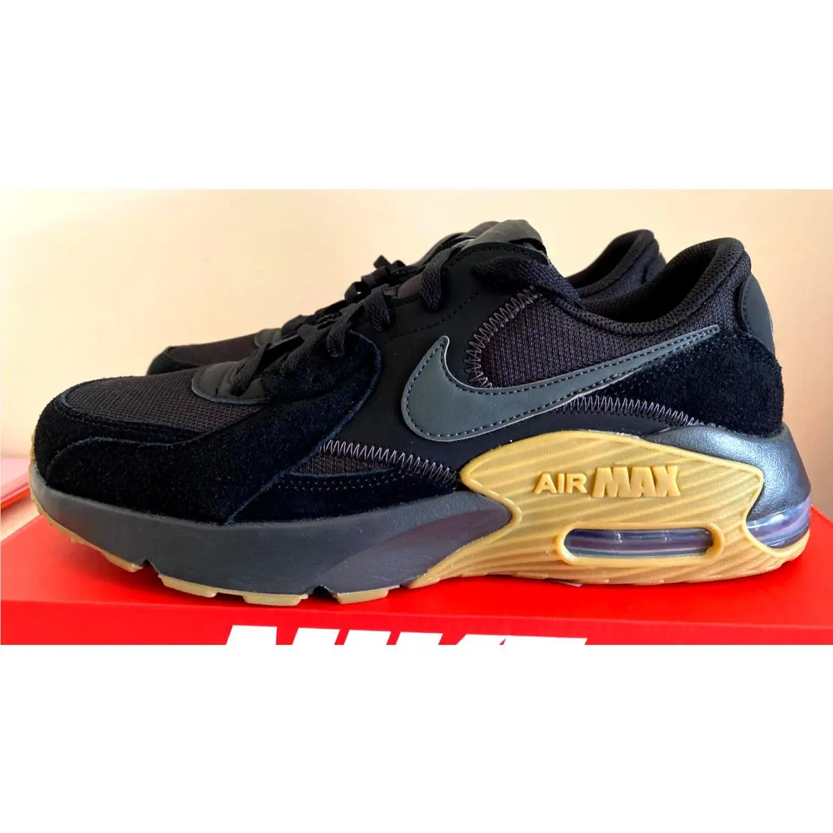 Nike Air Max Excee Black Gum Light Brown Anthracite HV0928-010 Men`s Size 12 13