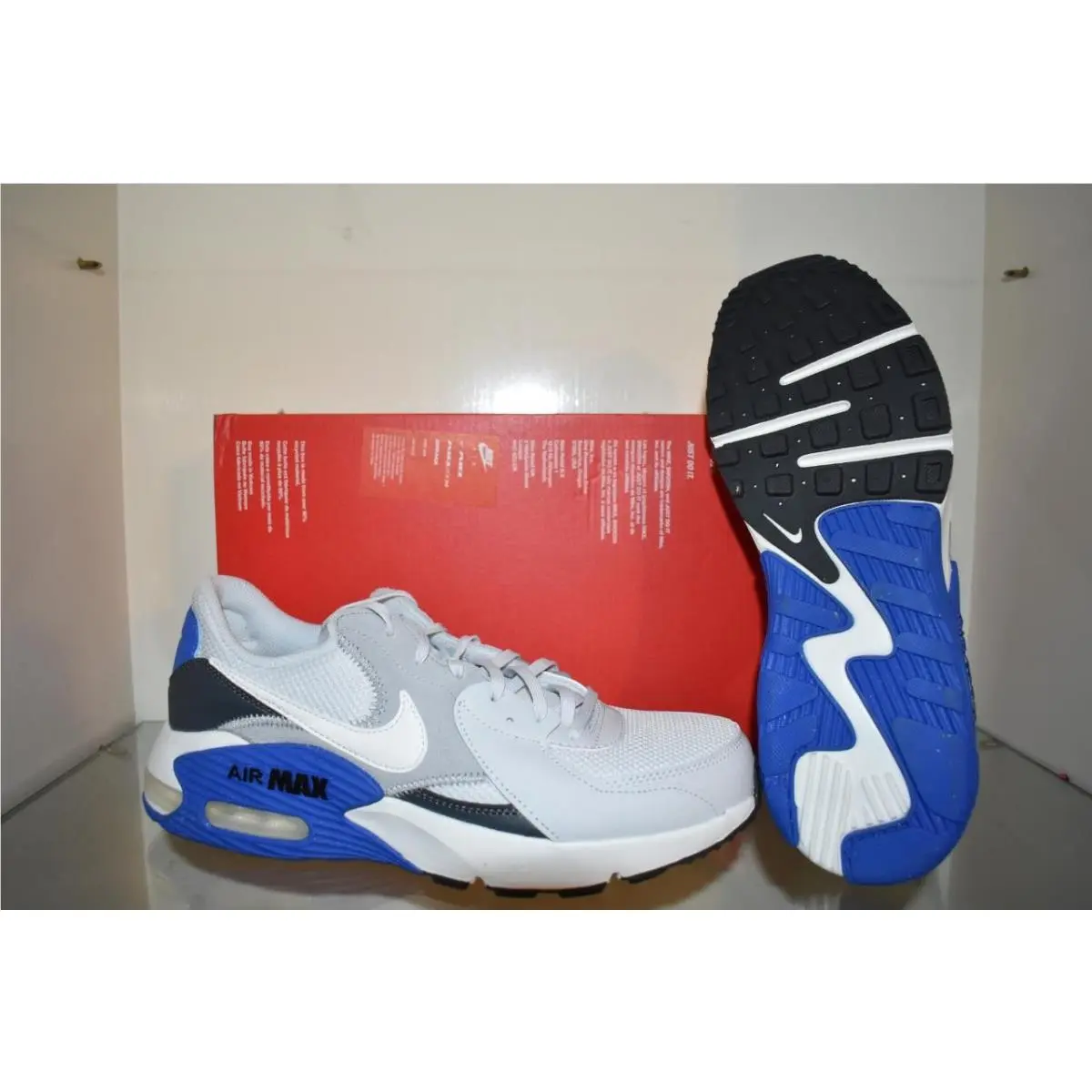 Nike Men`s Air Max Excee Shoes FZ5486 004 Light Grey/blue