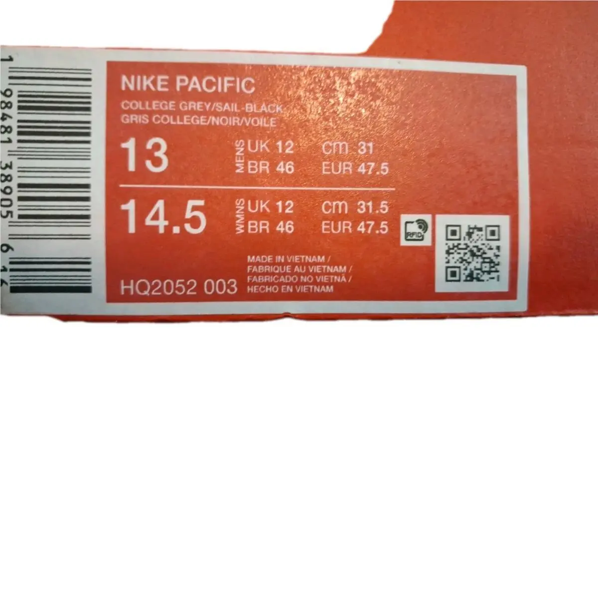 Nike shoes - Nike Pacific - Pacific - HQ2052-102 - College Grey/Sail-Black 7
