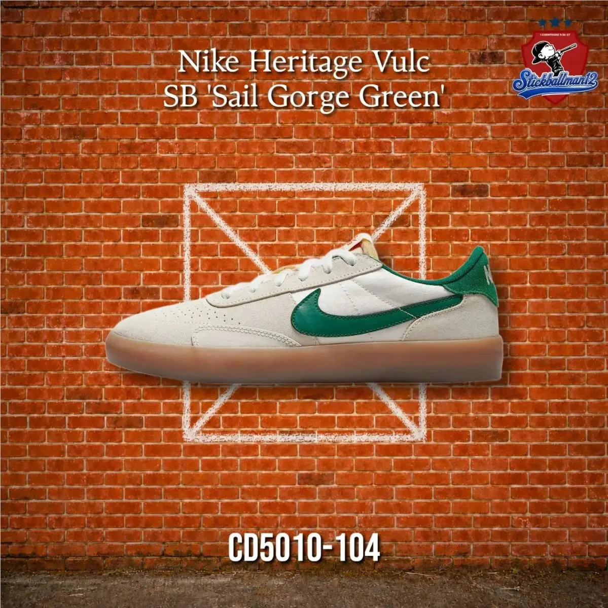 Heritage Vulc SB `sail Gorge Green` CD5010-104 by Nike