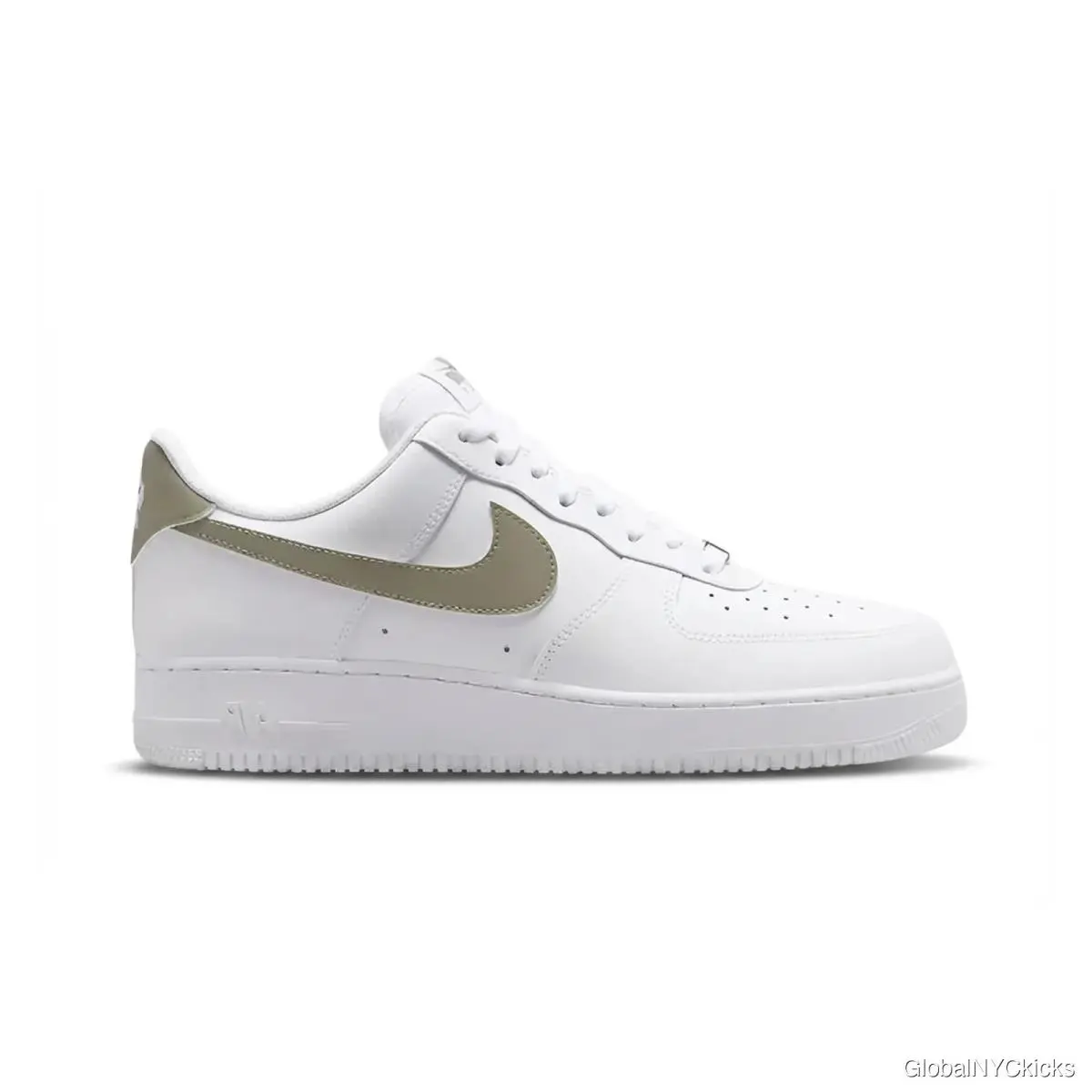 Nike Air Force 1 `07 White Light Khaki Classic Casual Sneakers