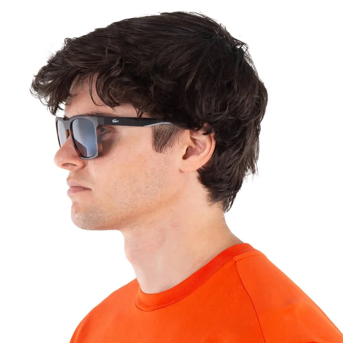 Lacoste Dark Grey Square Men`s Sunglasses L957S 230 56 L957S 230 56