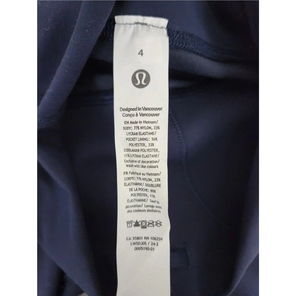 Lululemon clothing - True Navy 5
