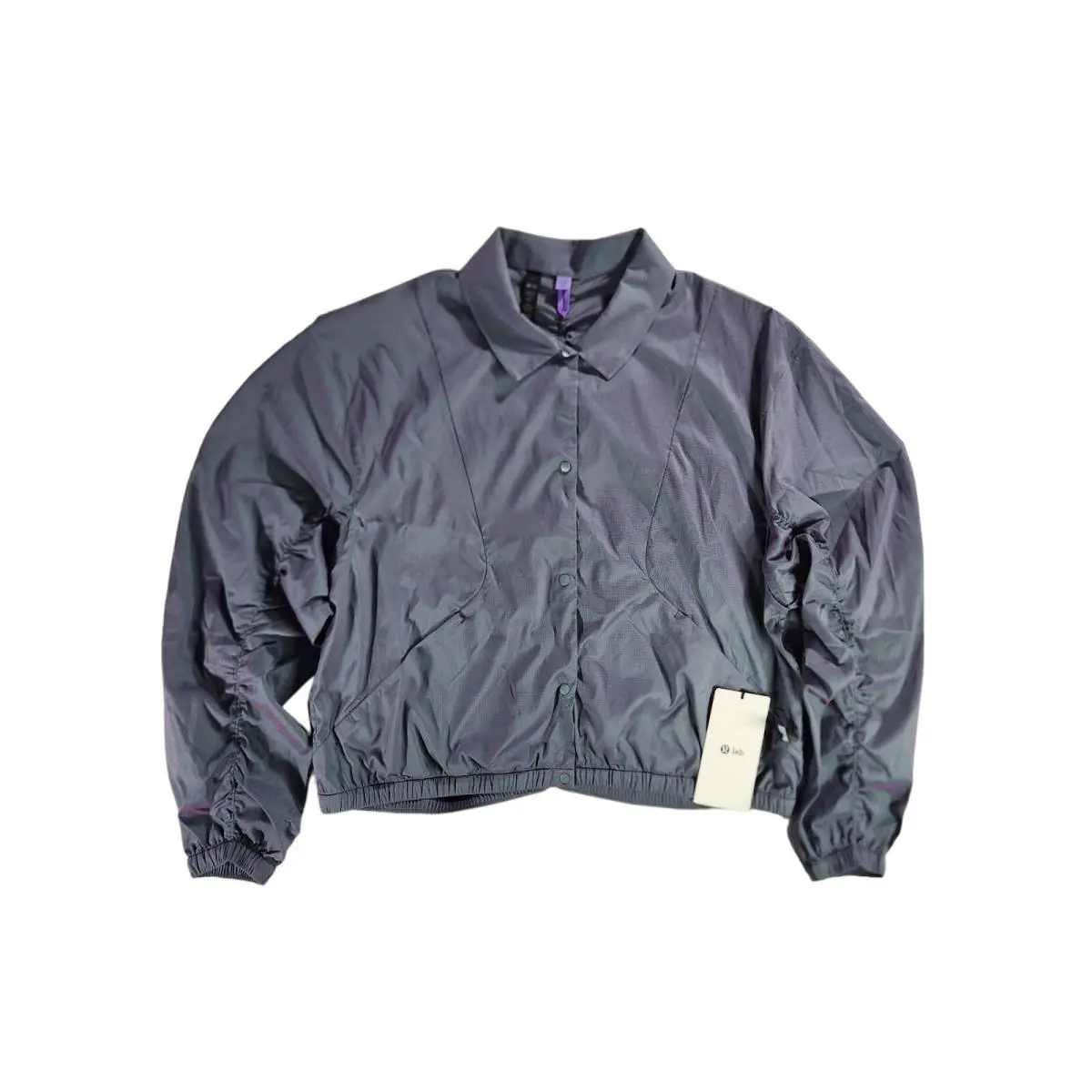 Lululemon Lab W Lightweight Ripstop Jacket Tide Water Teal/power Purple Size 14